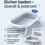 Echtzeit-Temperatur-Silikon-Baby-Badewanne zum Mitnehmen